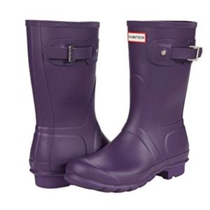 HUNTER short boot original in Cavendish blue